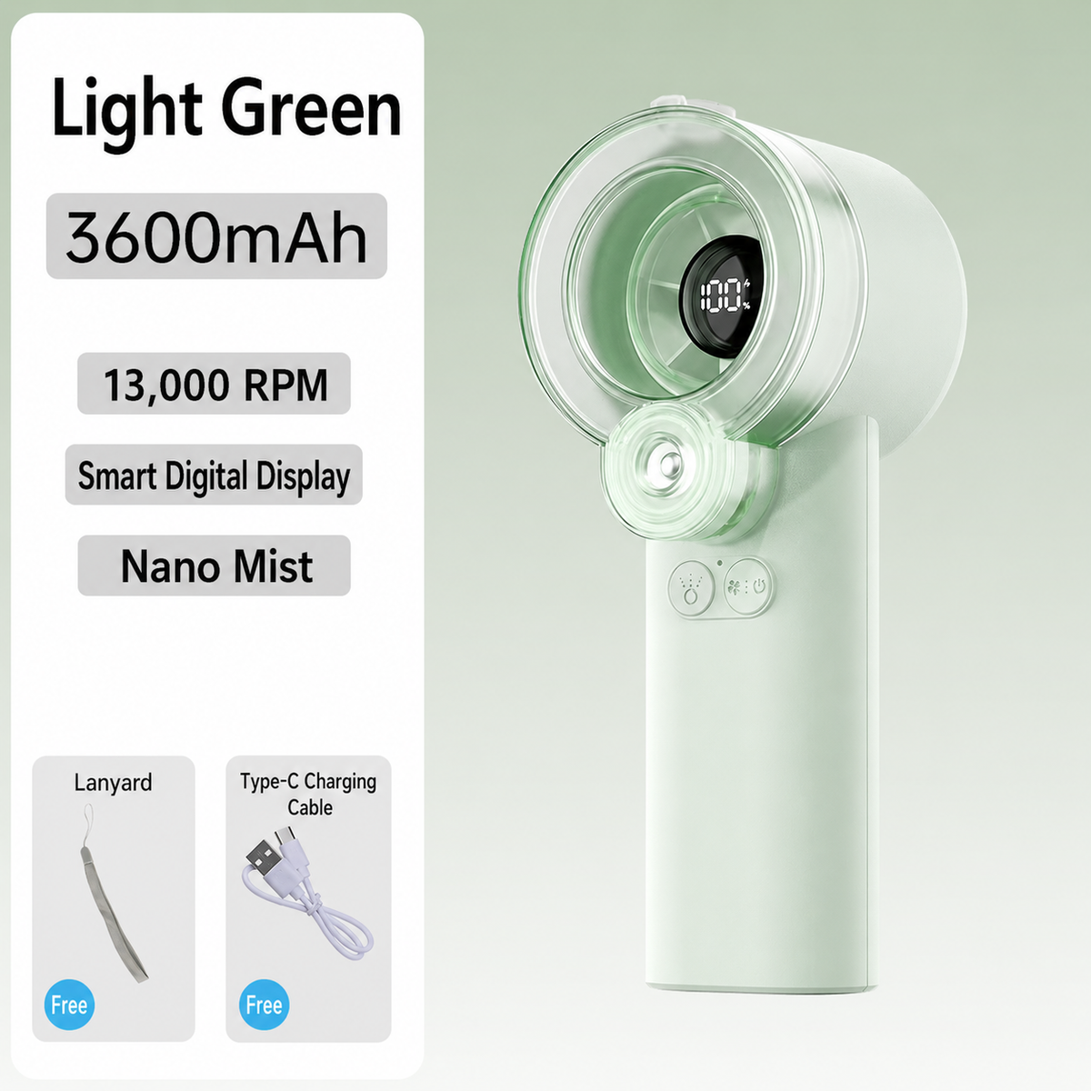 F10 Mist Cooling Handheld Fan