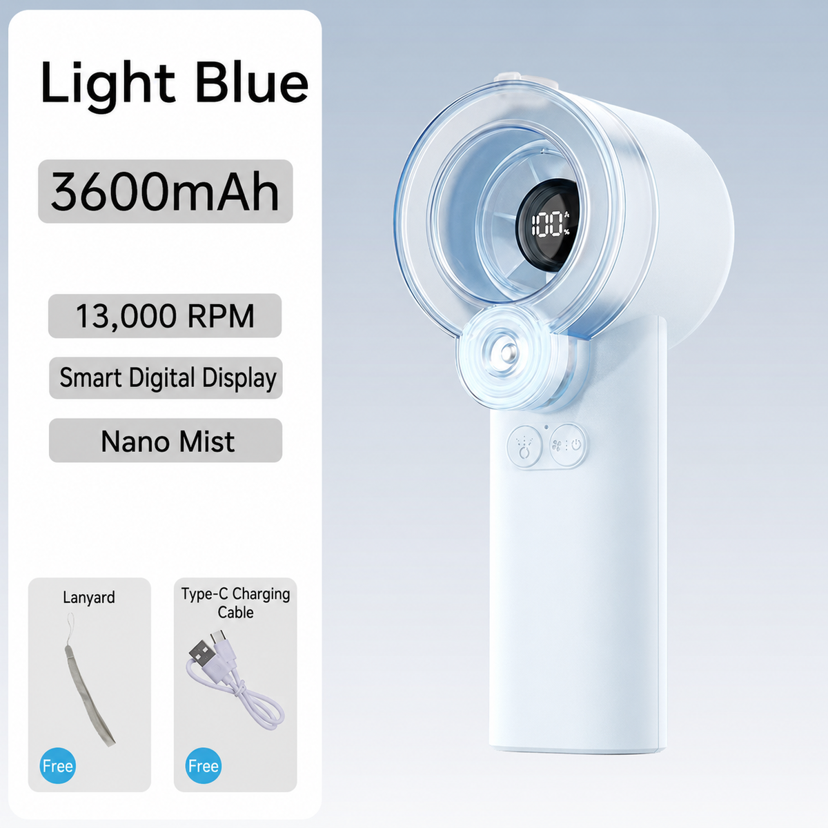 F10 Mist Cooling Handheld Fan
